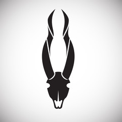 Animal skull icon on background for graphic and web design. Simple vector sign. Internet concept symbol for website button or mobile app.