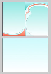 Template for leaflet or book cover with paper cut effects. Twofold, inner and outer sides. 