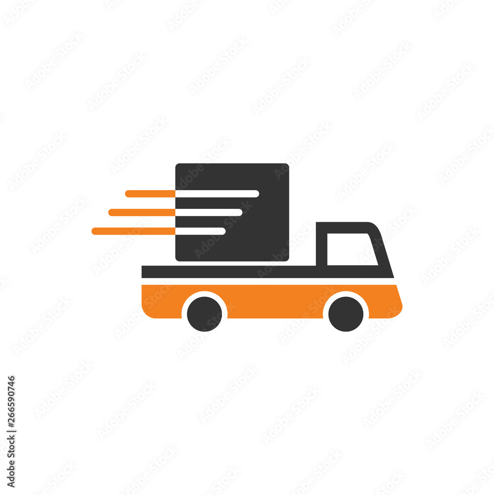 Poster delivery related icon on background for graphic and web design. simple vector sign. internet concept