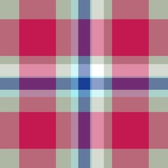 Tartan seamless plaid pattern illustration in red, blue, pale blue, grey and white combination for textile design