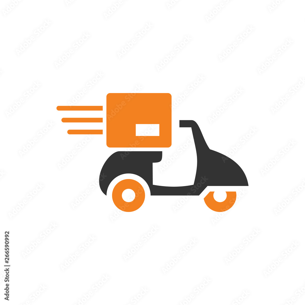Poster delivery related icon on background for graphic and web design. simple vector sign. internet concept