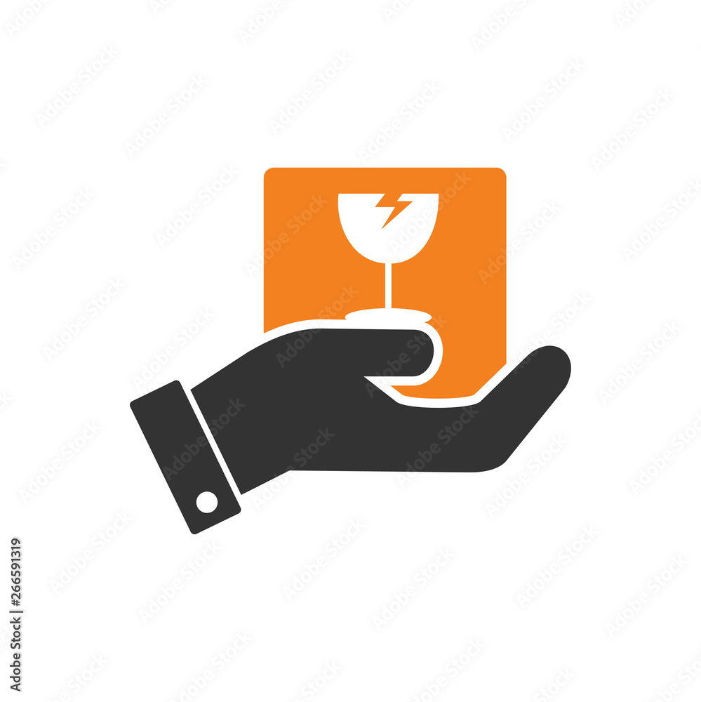 Poster delivery related icon on background for graphic and web design. simple vector sign. internet concept