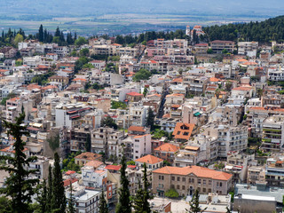 Fototapeta na wymiar Panoramic view of Lamia City, Central Greece