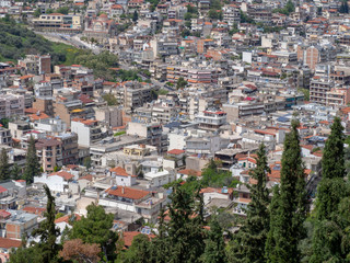 Panoramic view of Lamia City, Central Greece