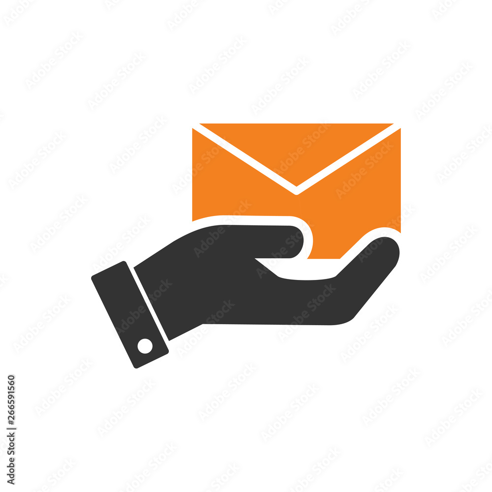 Poster delivery related icon on background for graphic and web design. simple vector sign. internet concept