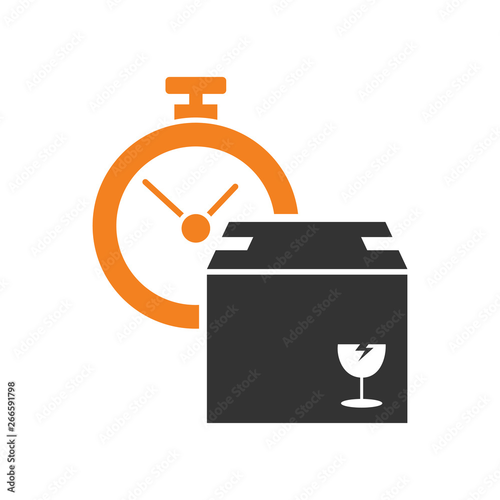 Poster delivery related icon on background for graphic and web design. simple vector sign. internet concept