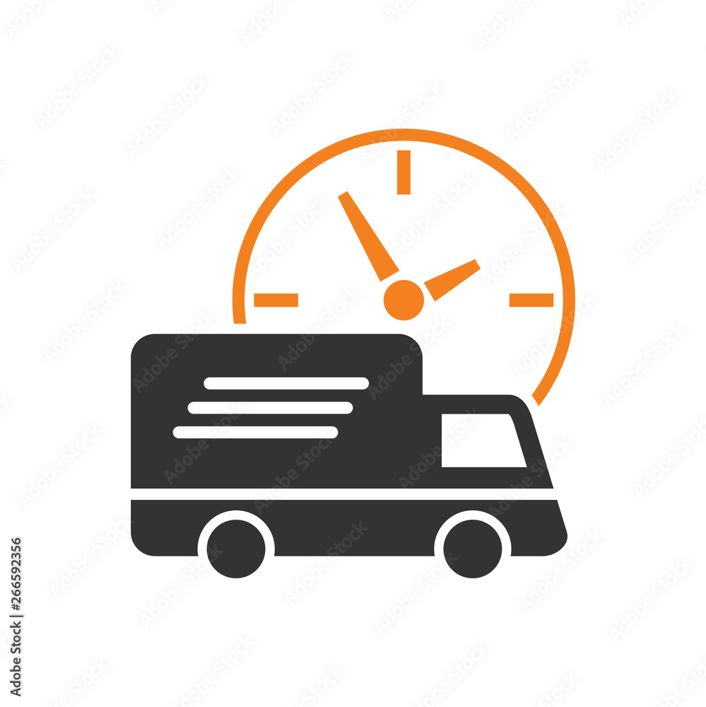 Poster delivery related icon on background for graphic and web design. simple vector sign. internet concept