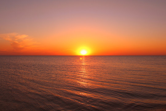 Wonderful sunset on the sea. Background. Landscape.