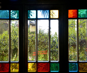 view of colorful  window