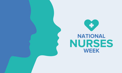 National Nurses Week. Celebrated annual in May in United States. In honor of the doctors. Medical concept. Care and health. Poster, card, banner and background. Vector illustration