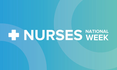 National Nurses Week. Celebrated annual in May in United States. In honor of the doctors. Medical concept. Care and health. Poster, card, banner and background. Vector illustration