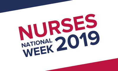 National Nurses Week. Celebrated annual in May in United States. In honor of the doctors. Medical concept. Care and health. Poster, card, banner and background. Vector illustration