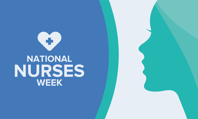 National Nurses Week. Celebrated annual in May in United States. In honor of the doctors. Medical concept. Care and health. Poster, card, banner and background. Vector illustration