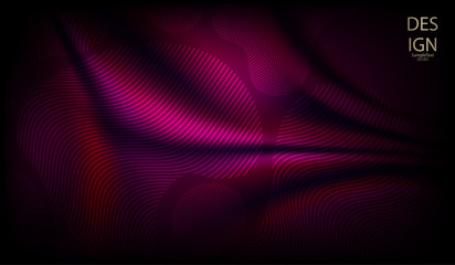 Abstract purple background with randomly drawn geometric shapes with many small stripes
