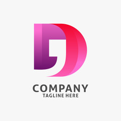 Letter D modern logo design