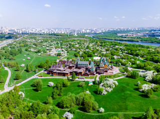 Palace of the tsar Alexey Mikhailovich (a historical reconstruction). Park Kolomenskoe, Moscow, Russia