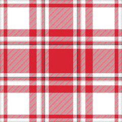 Red and white plaid seamless pattern