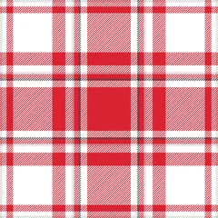 Wall murals Tartan Red and white plaid seamless pattern