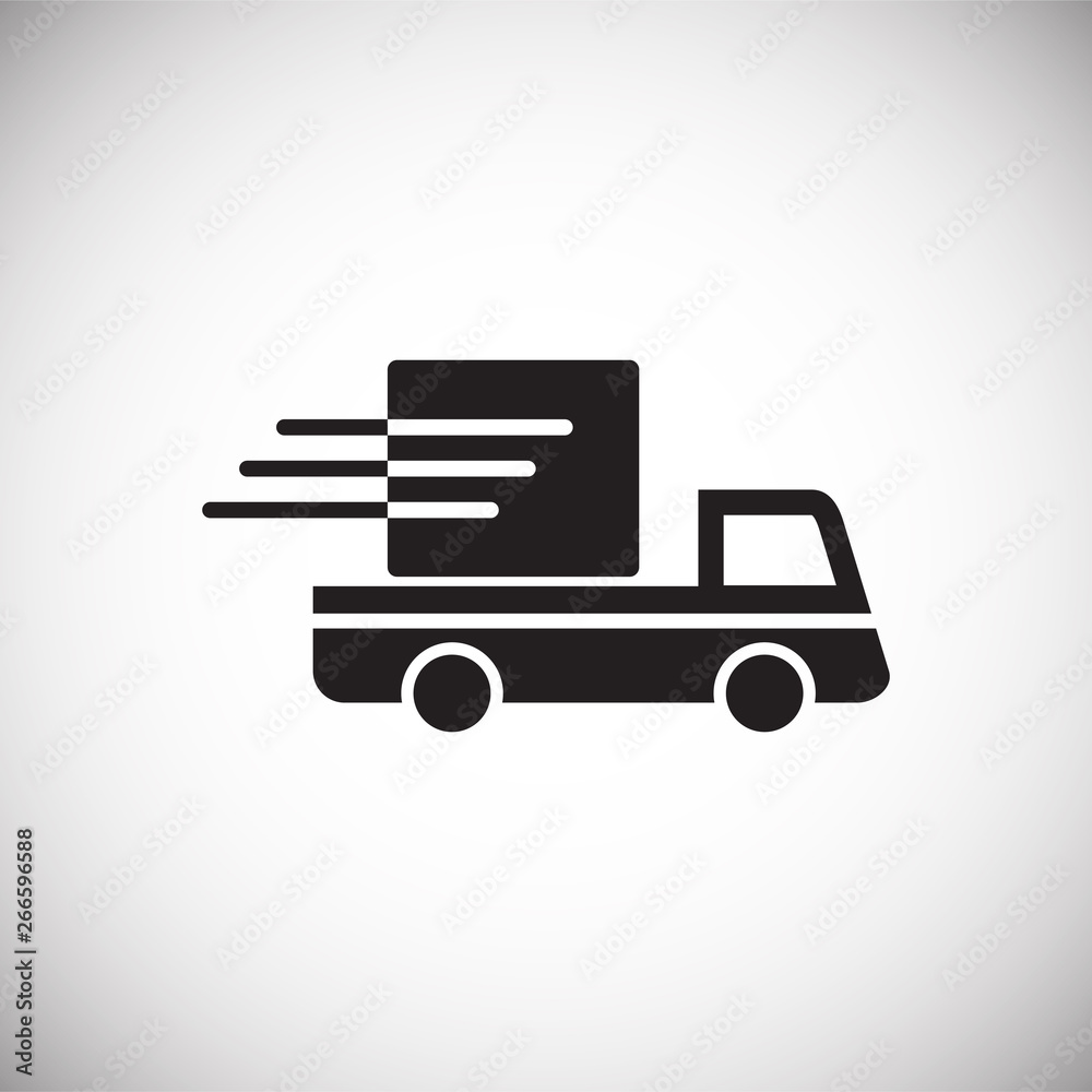 Poster delivery related icon on background for graphic and web design. simple vector sign. internet concept