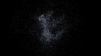 Water splash explode from center around itself. high resulotion for element. 3D rendering.