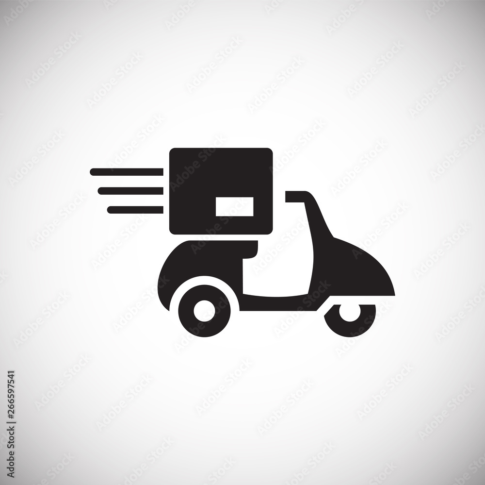 Poster delivery related icon on background for graphic and web design. simple vector sign. internet concept