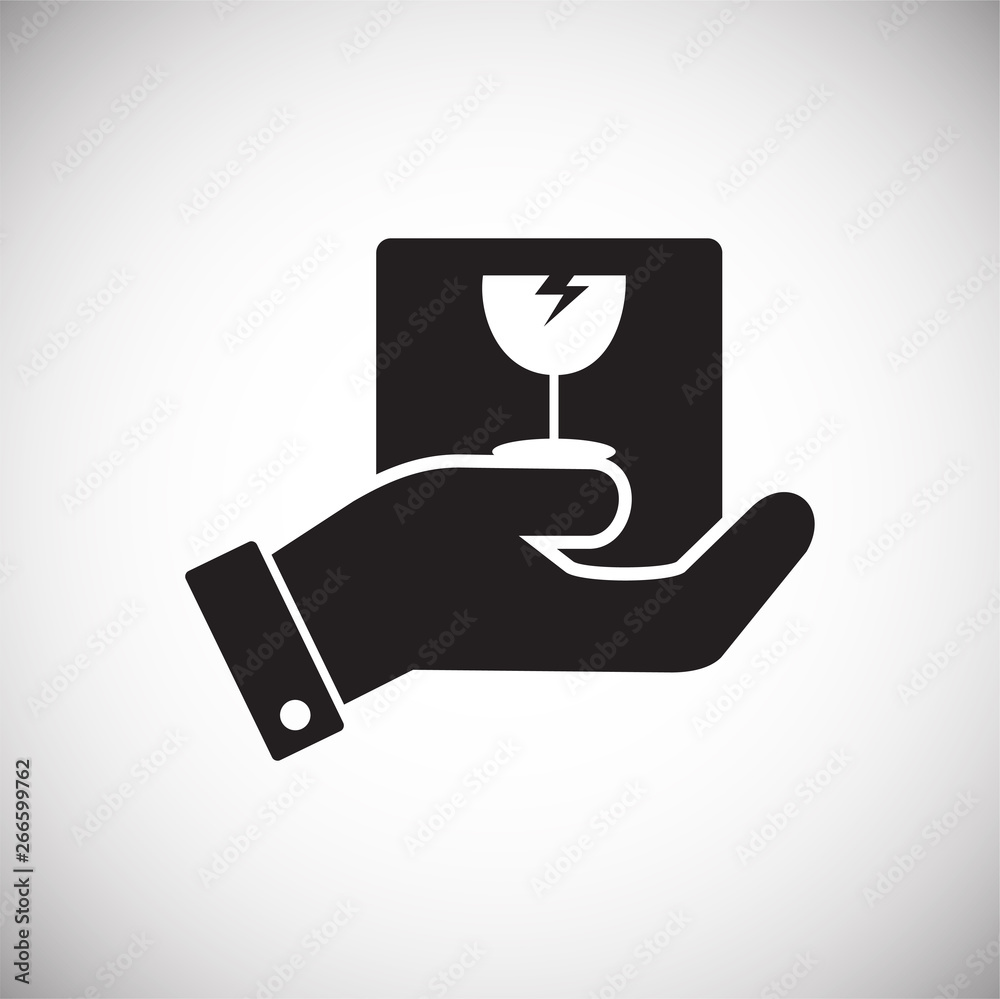 Poster delivery related icon on background for graphic and web design. simple vector sign. internet concept
