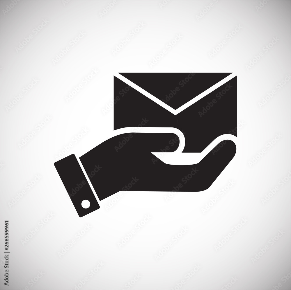 Poster delivery related icon on background for graphic and web design. simple vector sign. internet concept