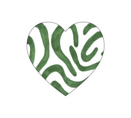 Hand drawn watercolor heart texture love illustration