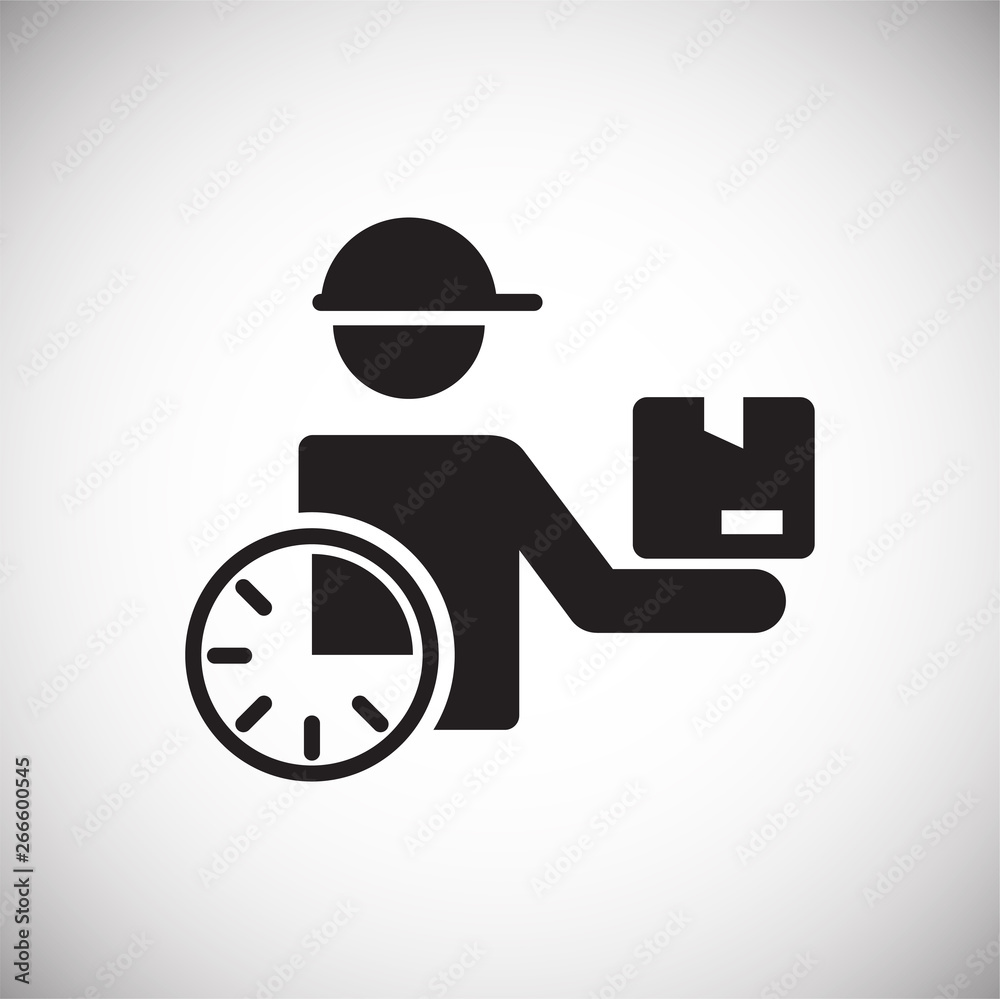 Poster delivery related icon on background for graphic and web design. simple vector sign. internet concept