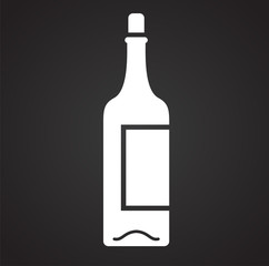 Wine related icon on background for graphic and web design. Simple vector sign. Internet concept symbol for website button or mobile app.