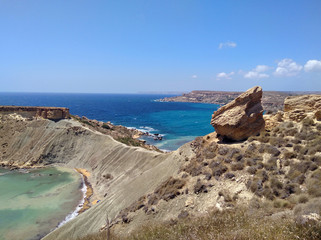 Fototapeta na wymiar Ghajn Tuffieha Bay Malta