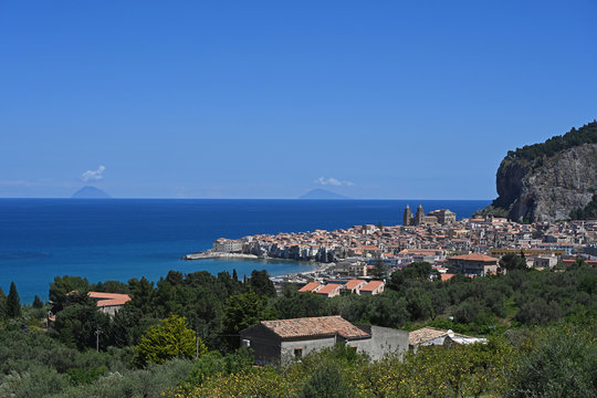 Panoramic view of Cefalu, Sicily
