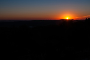 sunset in the mountains
