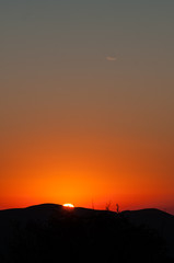 sunset in the mountains