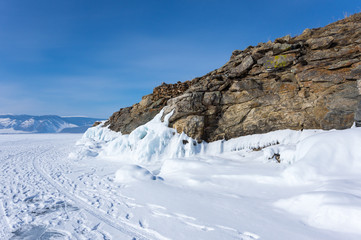 Lake Baikal in winter
