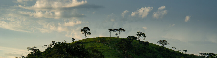 Fototapeta na wymiar Hill and sky landscape