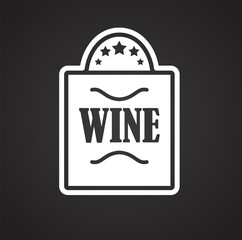 Wine related icon on background for graphic and web design. Simple vector sign. Internet concept symbol for website button or mobile app.