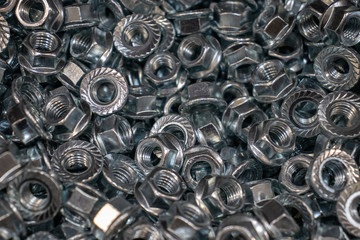 Metal nuts for connecting iron and wood parts