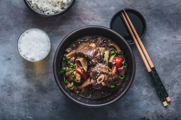 Stew lamb in pot, popular Hong Kong dish during winter