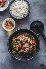 Stew lamb in pot, popular Hong Kong dish during winter © fazeful