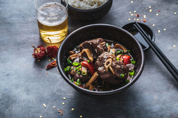 Stew lamb in pot, popular Hong Kong dish during winter