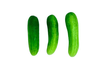 Fresh Cucumber isolated on white background, Cucumber texture