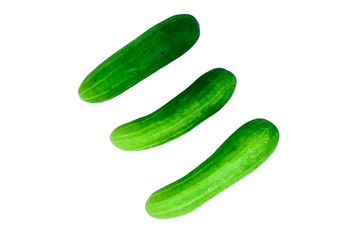 Fresh Cucumber isolated on white background, Cucumber texture