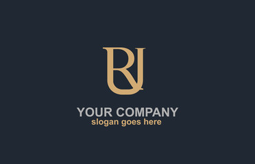 RU Letter Logo Design