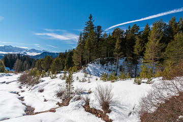 Panorama of Dolomites Alps, Val Gardena, Italy