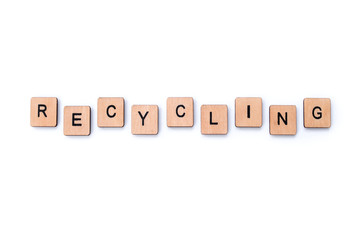 The word RECYCLING