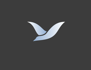 Abstract logo icon bird in flight for business company