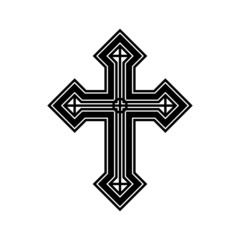 Religious symbol-cross. Illustration Orthodox religious symbol of cross on white background