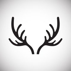 Obraz premium Animal Horn icon on background for graphic and web design. Simple vector sign. Internet concept symbol for website button or mobile app.