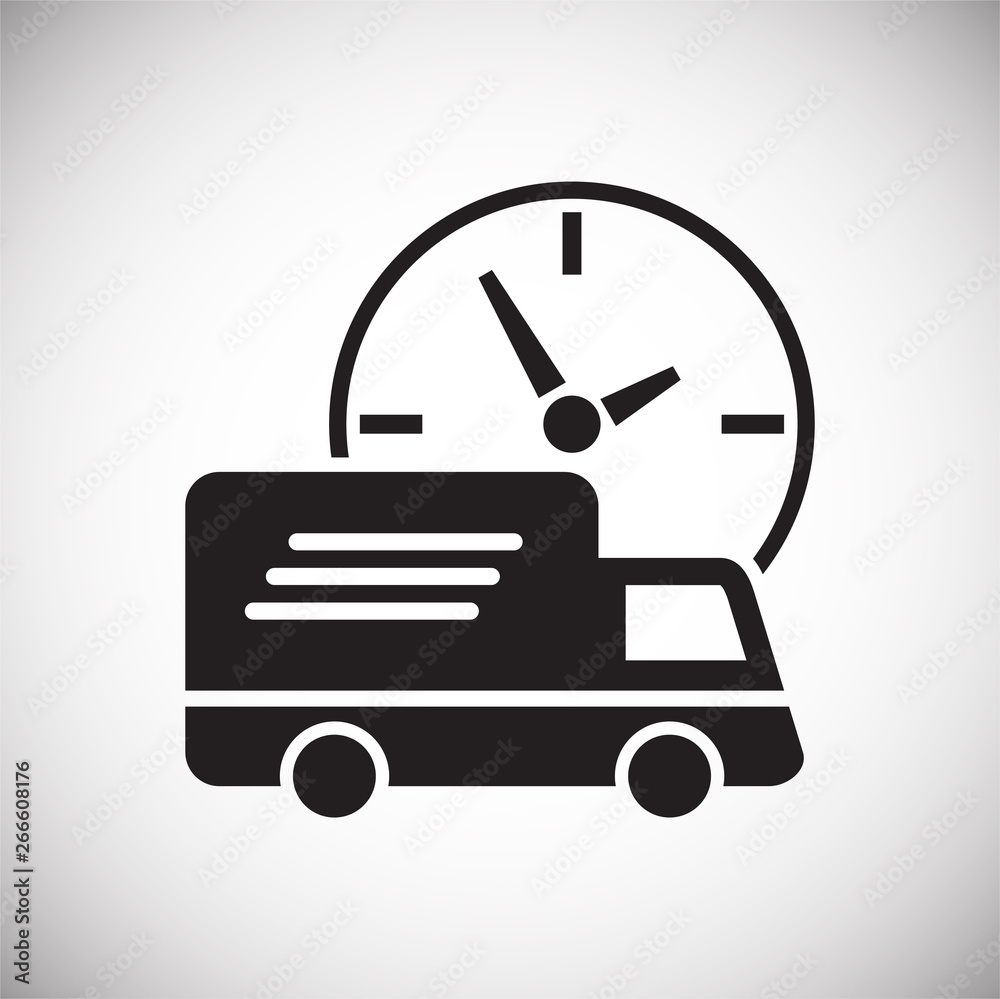 Poster delivery related icon on background for graphic and web design. simple vector sign. internet concept